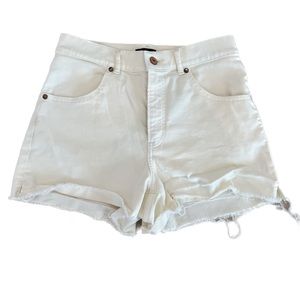 Express White Jean Shorts Size 6